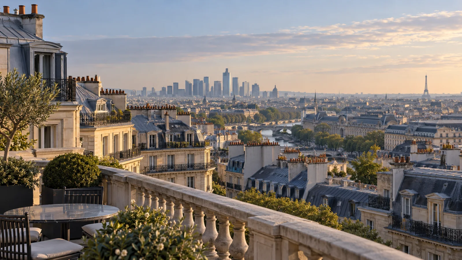 Khung cảnh đô thị và kinh doanh tại Paris, Pháp